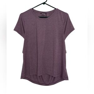 ATHLETA AIR OUT CINCH TEE in smoked mulberry or heathred purple size MEDIUM